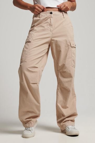 Superdry Brown Vintage Bajo Rise Cargo Panpantalones