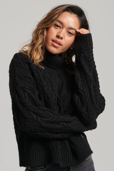Superdry black sweater shop