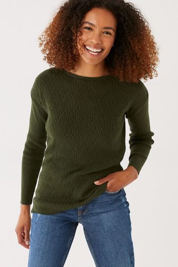heather half neck jumper fatface