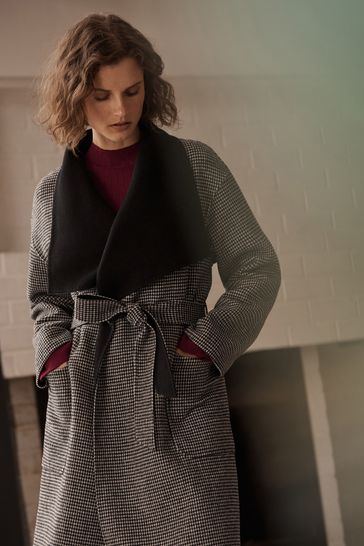 Dog tooth check coat shop