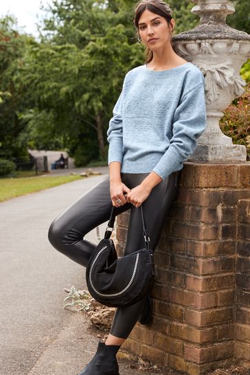 Blue 2025 bardot jumper