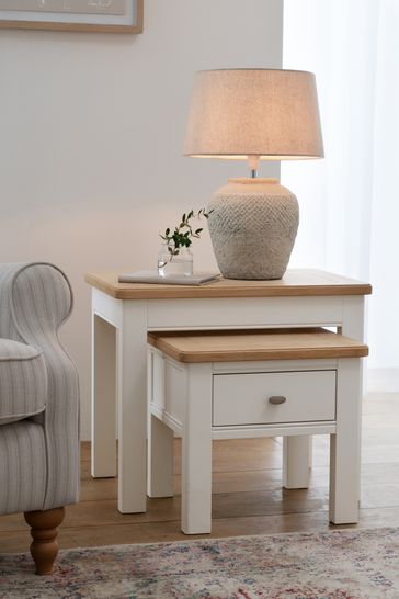 Painted oak lamp outlet tables