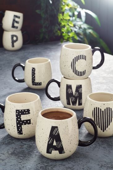 Monochrome Monogram Mug