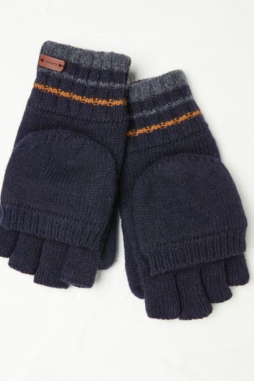 FatFace Blue Over Flap Gloves
