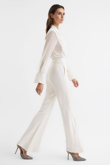 Reiss Ivory Lennon Tuxedo Jumpsuit