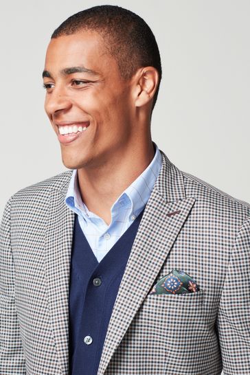 Buy Brown Gingham Check Suit Jacket from Next Slovakia