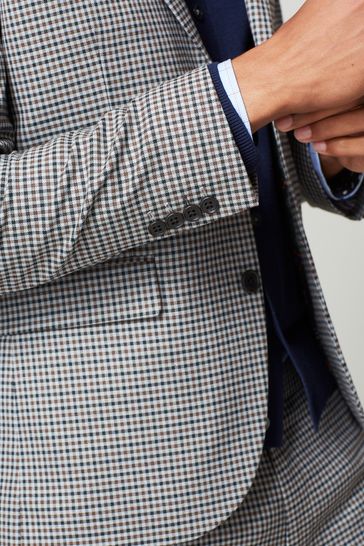 Black and white clearance check suit jacket