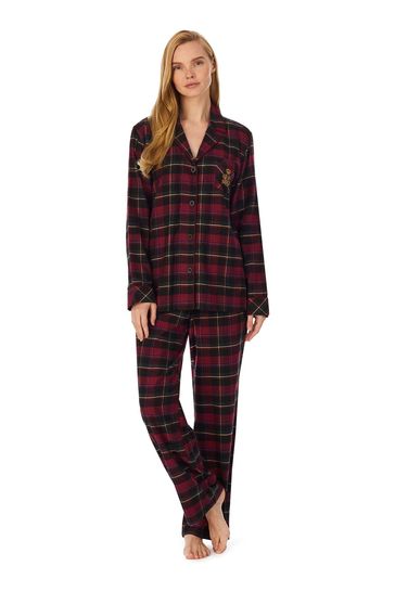 Lauren Ralph Lauren Purple Plaid Cotton Pyjamas