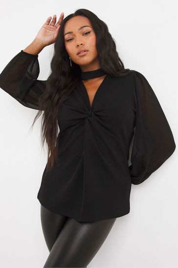 Simply Be Choker Black Top