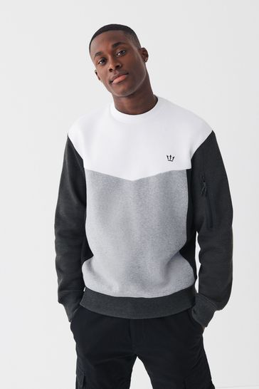 Black/White Crew Sweatshirt