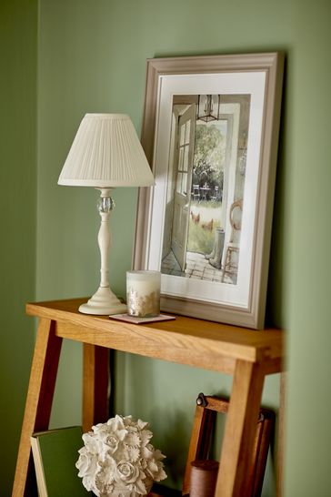 Laura Ashley Cream Ellis Satin Painted Spindle Table Lamp