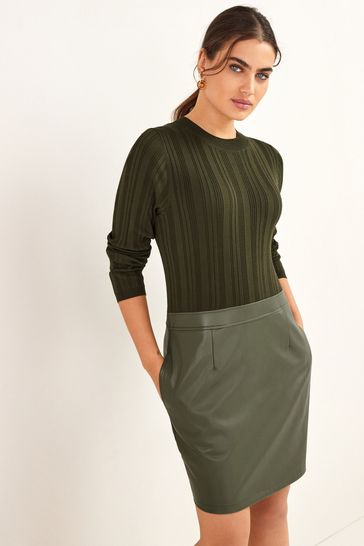 Khaki jumper shop skirt