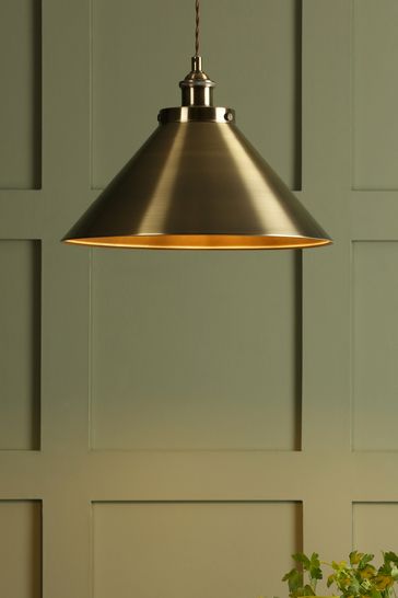 Laura Ashley Brass Rufus Grand Ceiling Light Pendant