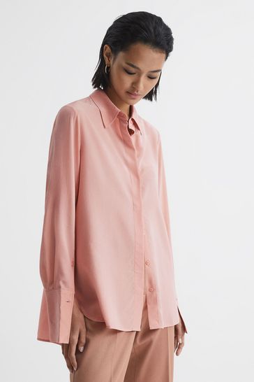 H&m pink shop dress shirt