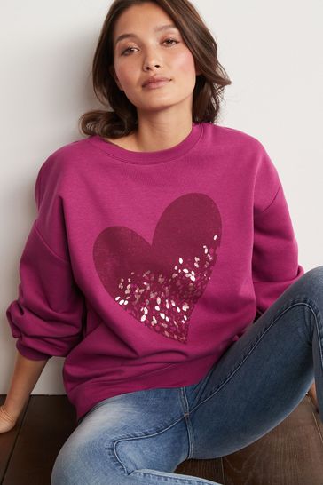 Heart sweatshirt sales