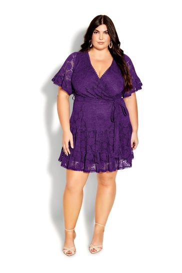 City chic hotsell purple dress