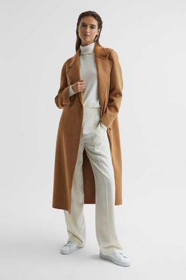 Reiss camel coat womens sale