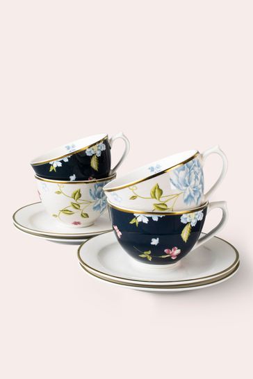 Set of 4 Cream Heritage Collectables Cup and Saucer