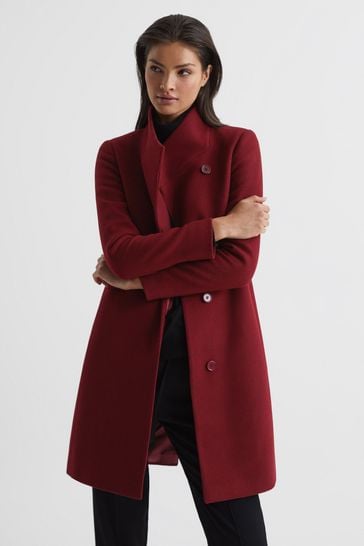 Reiss burgundy top coat
