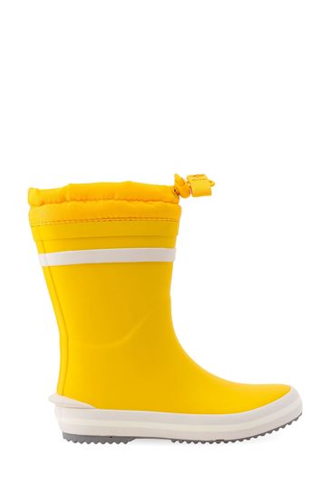 Start-Rite Big Yellow Puddle Tie Top Cosy Wellies