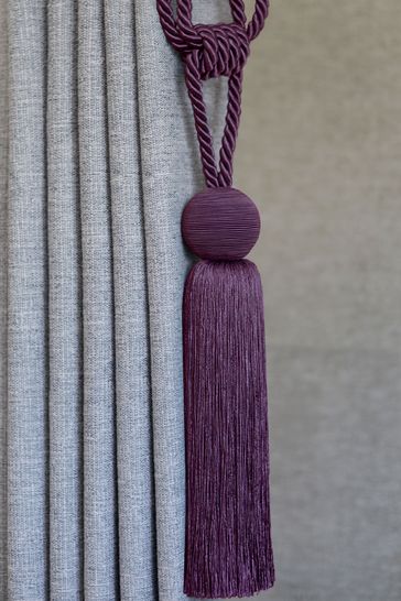 Laura Ashley Blackberry Purple Theodora Tassel Curtain Tie Back