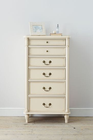 Ivory Clifton 6 Drawer Tall Chest