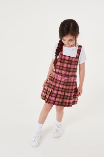 Pink 2025 check pinafore