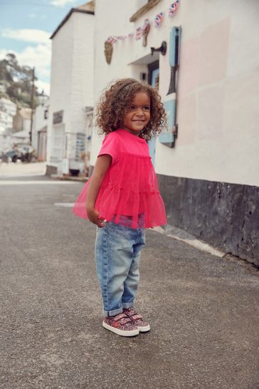 Buy Short Sleeve Mesh Detail Party Top (3mths-7yrs) from Next Slovakia