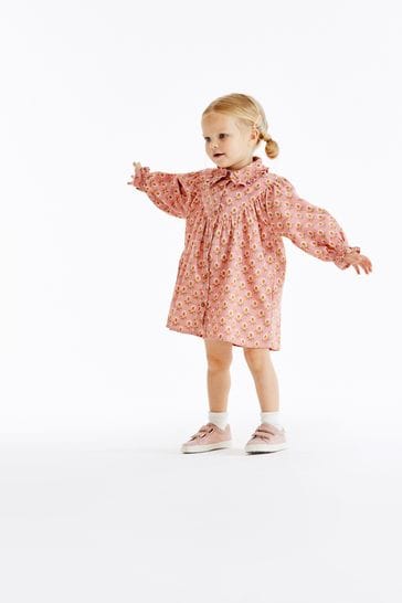 Pink shirt dress toddler store