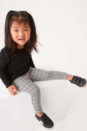 Black white new arrivals checkered leggings