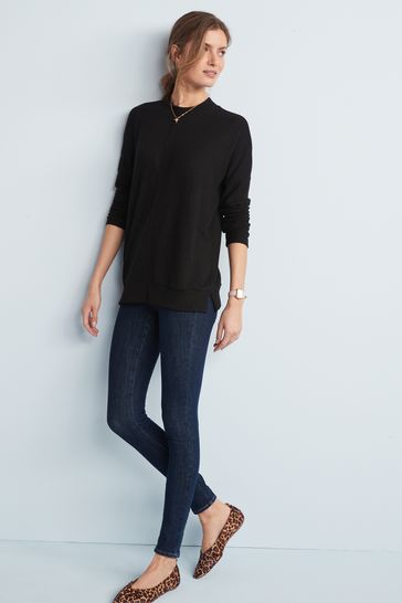 Black longline jumper sale