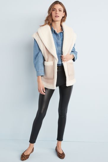 Shearling aviator gilet