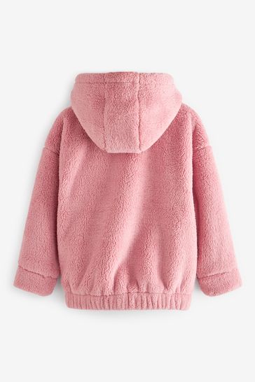 pink teddy borg jacket
