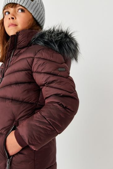 Taiko padded hotsell faux fur jacket