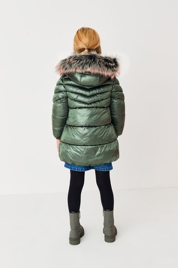 Fur trim clearance padded coat