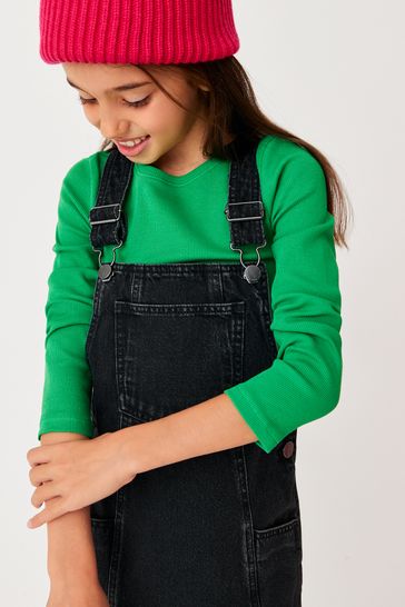 Green 1 Pack Long Sleeve Ribbed Top (3-16yrs)