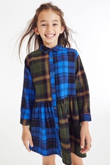 Blue and green plaid dress online