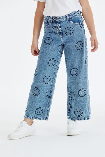 SmileyWorld License Print Wide Straight Jeans (3-16yrs)