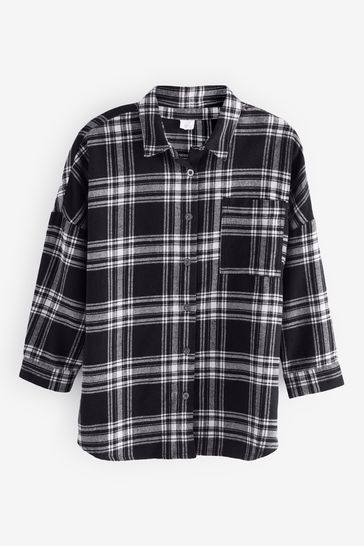 Black/White Check Oversized Shirt (3-16yrs)