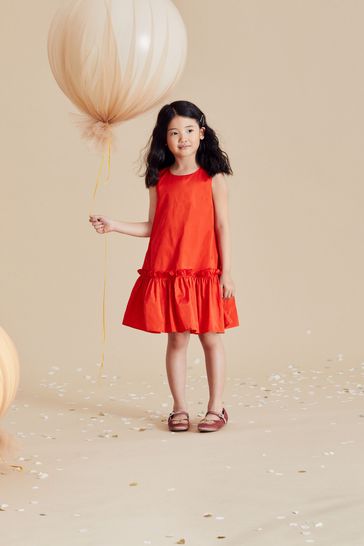 Orange sales peplum dress