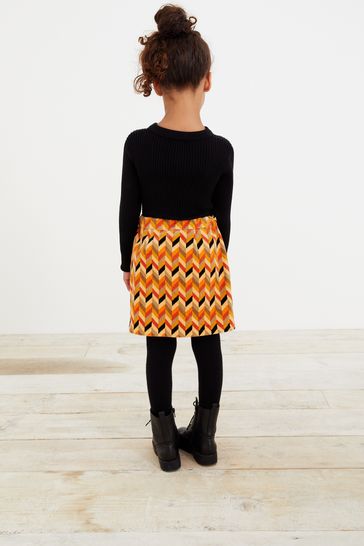 Patterned new arrivals cord skirt