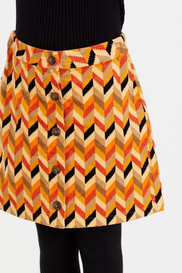 Patterned cord skirt shop