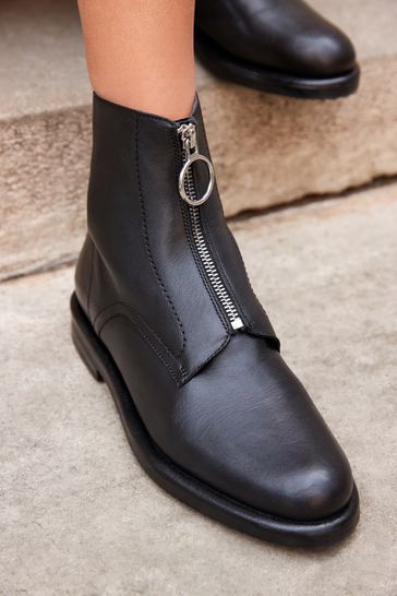 Ladies zip up boots cheap