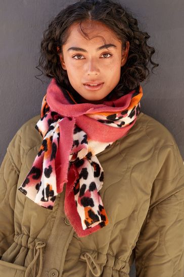 Pink animal best sale print scarf
