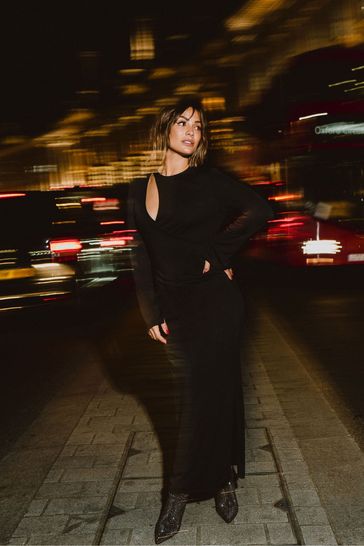 F F FW Bridge Nadia Black Cut Out Dress