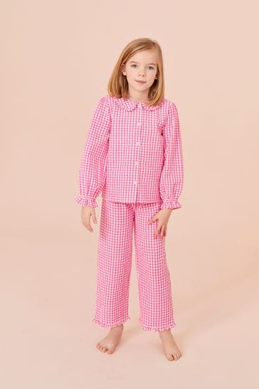 Laura Ashley Check Woven Button Through Pyjamas