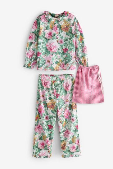 Laura Ashley Floral Woven Button Through Pyjamas