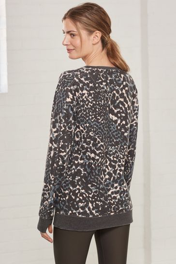 Buy Charcoal Grey Animal Print Next Active Sports Longline