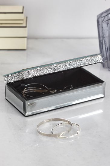 Silver Harper Diamanté Gem Jewellery Box