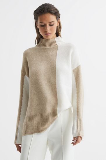 Buy Reiss Gaia Colourblock High Neck Jumper from the Laura Ashley